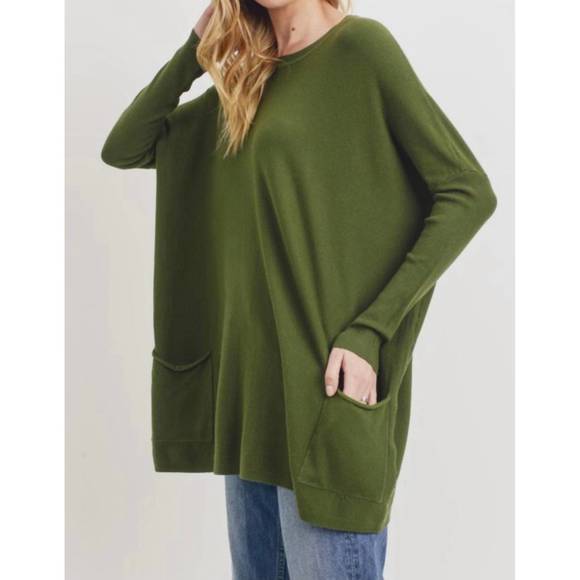 tea n rose Tops New Tea N Rose Chive Tunic Top In Olive Poshmark